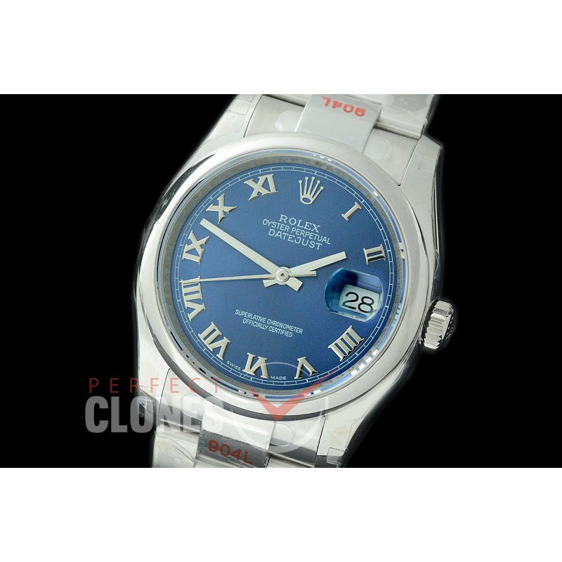 R36DJS-395S GMF 126234 SS/SS Smooth/Oyster Blue Roman SA 3135 904L Steel 