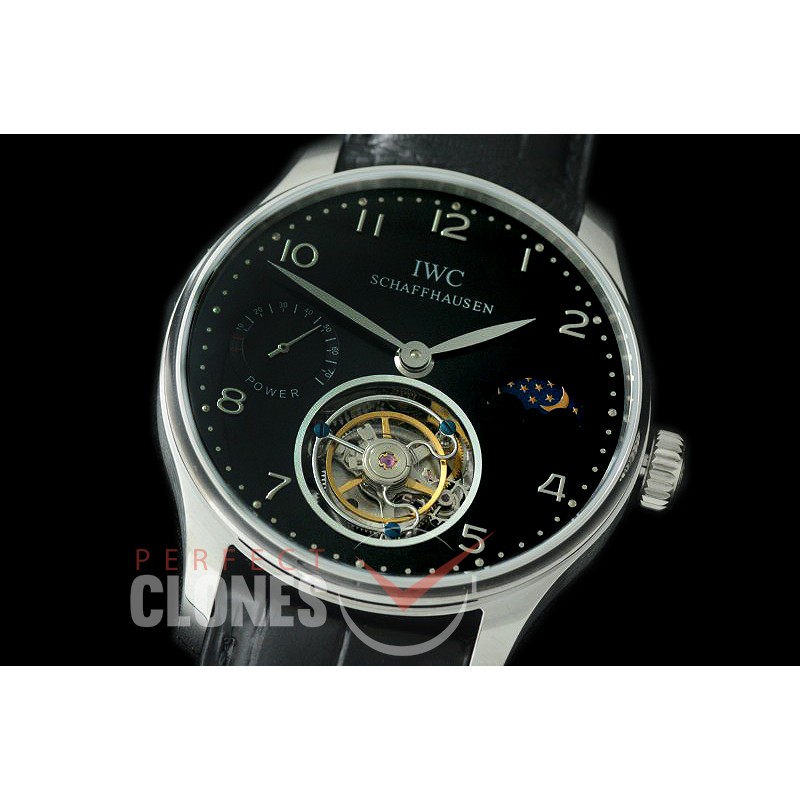 0 IWPTB00034 Portugese Tourbillon Handwind SS/LE Black Asian Flying Man Tourbillon