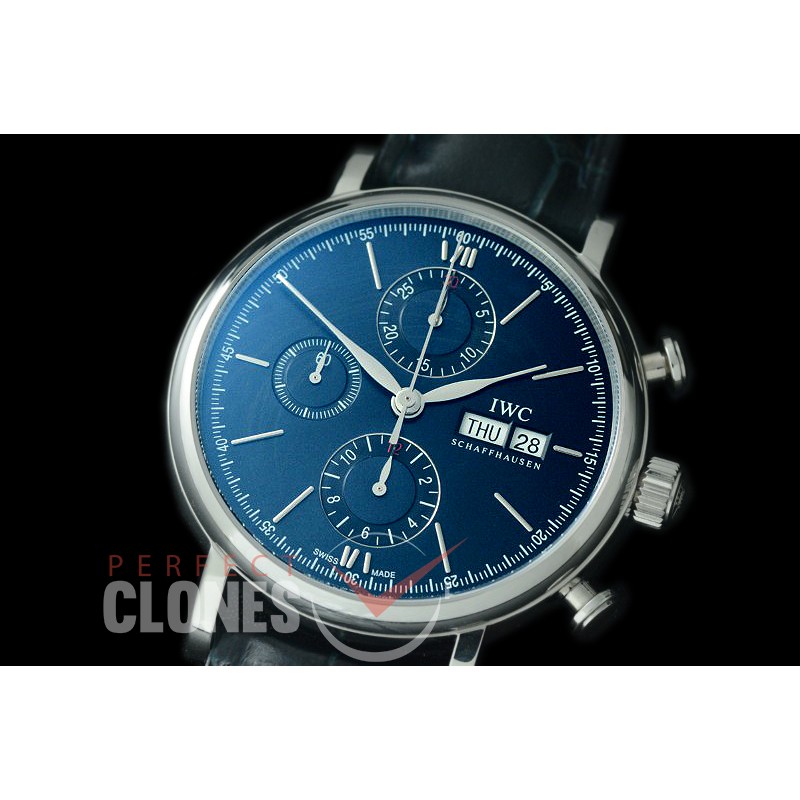 0 0 0 IWPT-105 IW391019 Portofino Chronograph Edition Laureus Sport for Good Foundation SS/LE Blue A-7750 