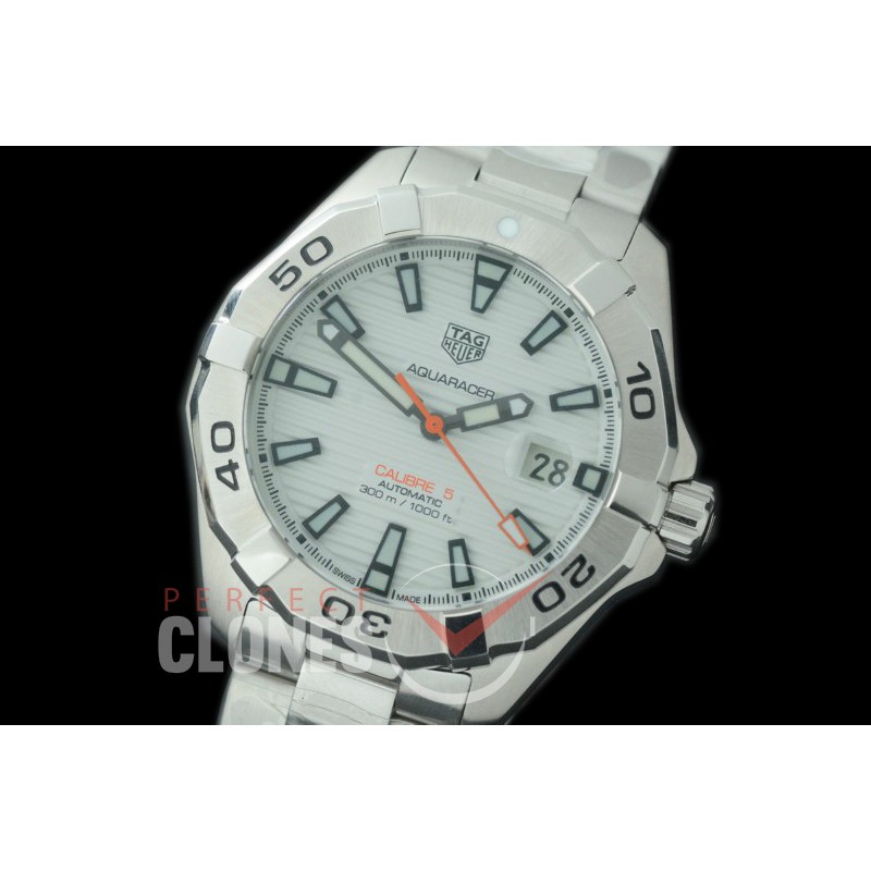 0 0 TGAQ00501 Aquaracer Calibre 5 SS/SS White Asian 2813