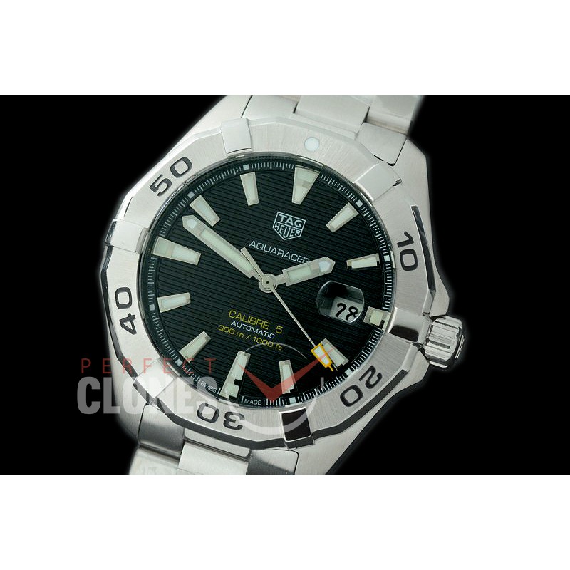 0 0 TGAQ00502 Aquaracer Calibre 5 SS/SS Black Asian 2813