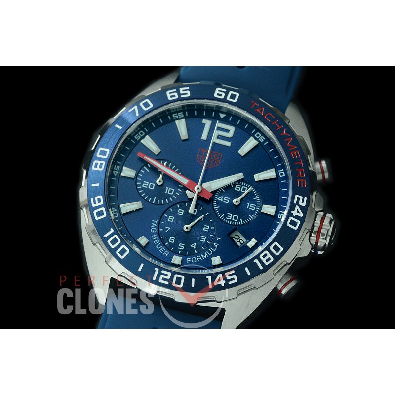 0 0 TGF1-00058R Formula 1 Chronograph SS/RU Blue OS 10 Qtz