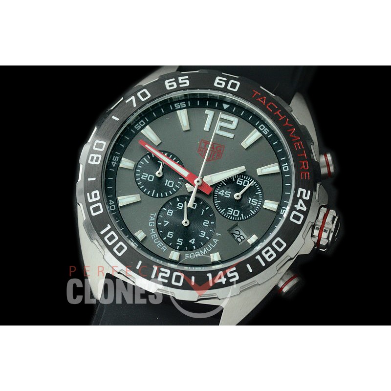 0 0 TGF1-00057R Formula 1 Chronograph SS/RU Grey OS 10 Qtz