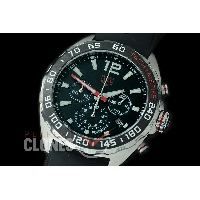 0 0 TGF1-00056R Formula 1 Chronograph SS/RU Black OS 10 Qtz