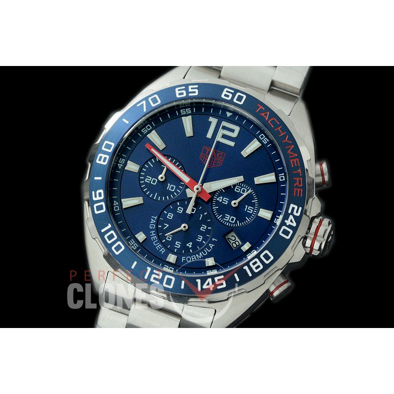 0 0 TGF1-00058 Formula 1 Chronograph SS/SS Blue OS 10 Qtz