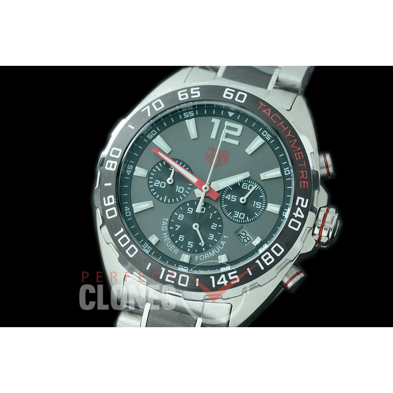 0 0 TGF1-00057C Formula 1 Chronograph SS/CER/SS Grey OS 10 Qtz