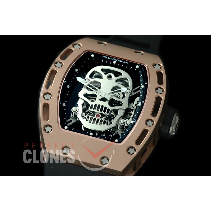 0 0 0 0 RM052-902 RM-052 Skull Limited Edition RG/RU ST Tourbillon 