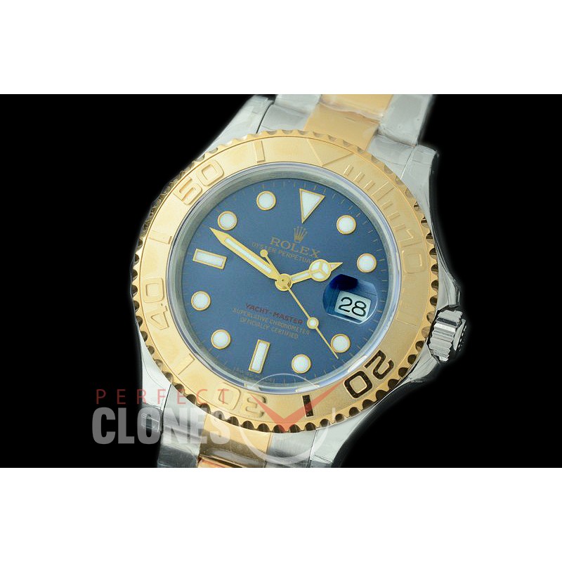 RLYM-18K-007 YM Men Champagne/Steel Blue Swiss 2836