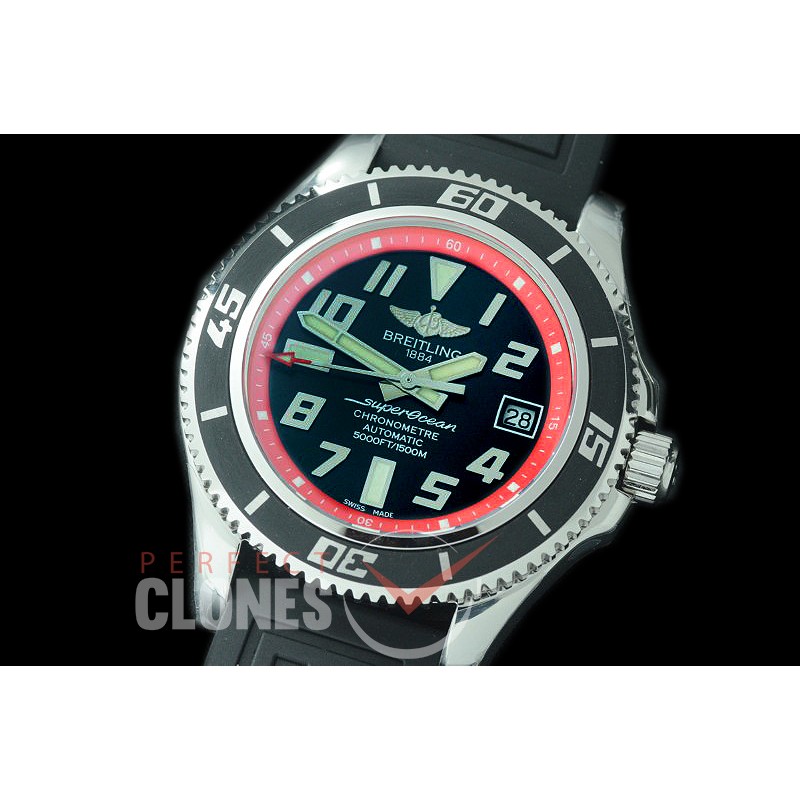 BLSF00104 GMF Superocean Abyss 42 SS/RU Black/Red Asian Clone 2824 - Special Offer