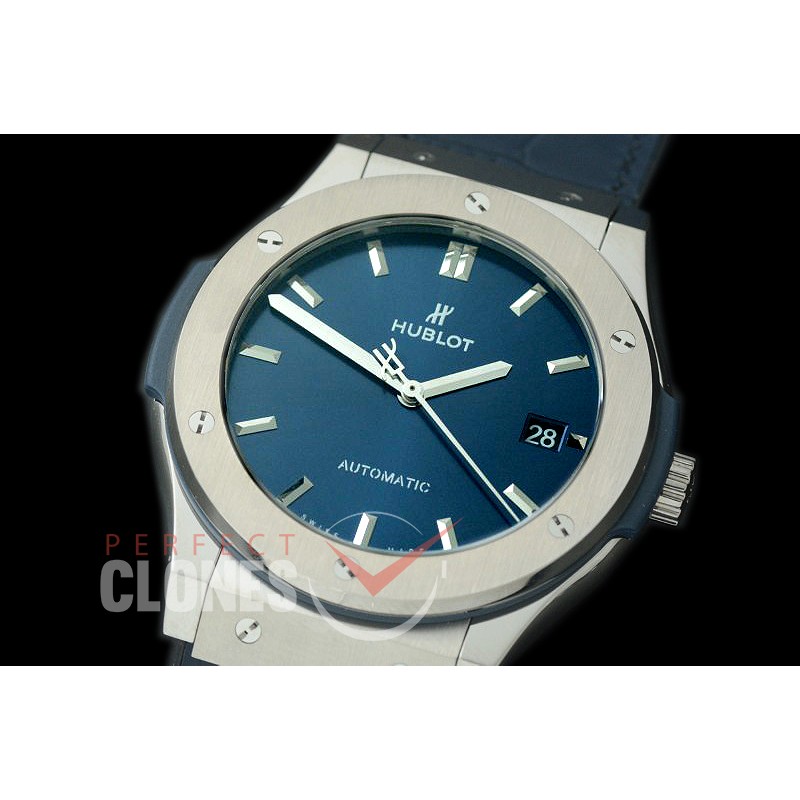 0 0 0 0 HBFS-45-003 Classic Fusion 45mm SS/LE Blue M-9015 Mod to Calibre HUB1112
