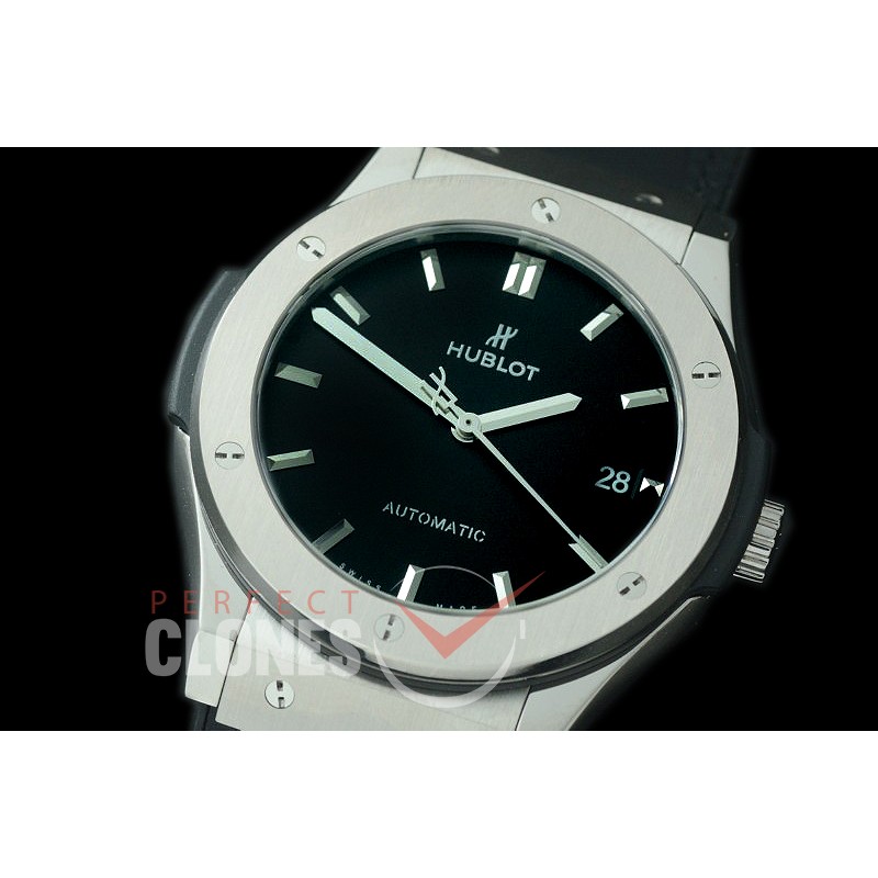 0 0 0 0 HBFS-45-001 Classic Fusion 45mm SS/LE Black M-9015 Mod to Calibre HUB1112