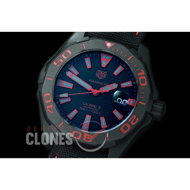 0 0 TGAQ-C5-016 Aquaracer Calibre 5 Automatic DLC/NY Black-Red Asian 2824