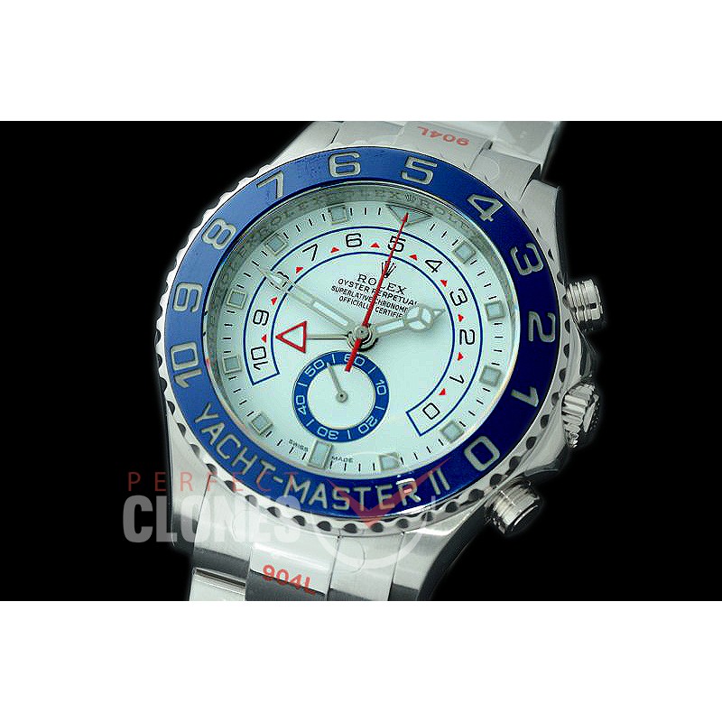 0 0 0 RYM2-902 GMF 904 Steel Yachtmaster II 116680 SS/SS White A-7750/Mod to Calibre 4161