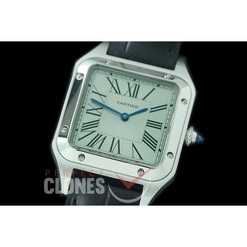CAR-SD-101 V6F/XF/VSF 2019 Santos-Dumont Ladies SS/LE White Swiss Quartz 