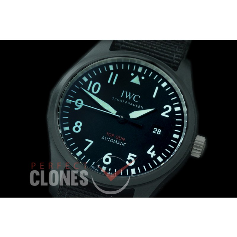 IWM18-011A M+F Mark XVIII Pilot Topgun Special Edition Automatic IW326901 CER/LE Black A-35110