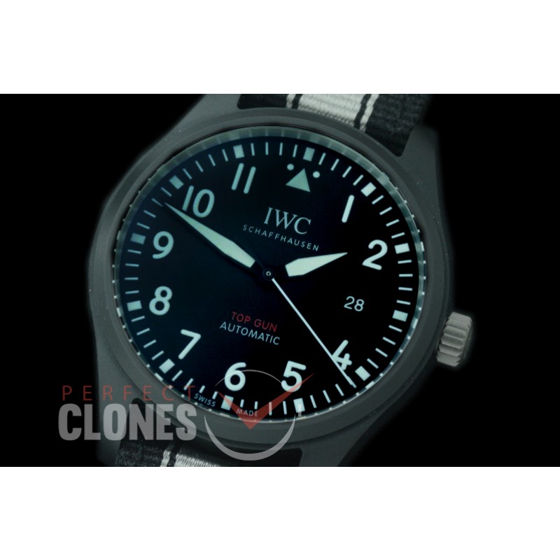 IWM18-011B M+F Mark XVIII Pilot Topgun Special Edition Automatic IW326901 CER/LE Black A-35110