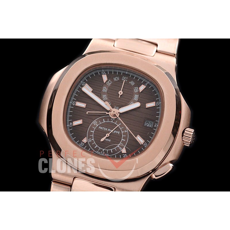 PPNTCC-134 Nautilus Calender Complications RG/RG Brown Sticks Asian Customized Movt 