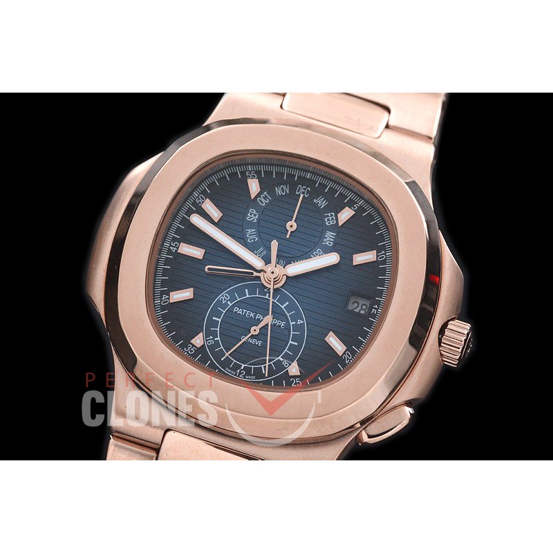 PPNTCC-133 Nautilus Calender Complications RG/RG Blue Sticks Asian Customized Movt 
