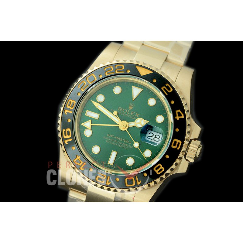 0 0 0 0 0 RLGF00982 BP 50th Anniversary GMT 116718LN YG/YG Green A-2813 CHS 