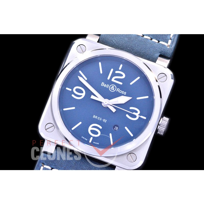 0 0 0 0 BR03-92-135 BR03-92 Blue Steel SS/LE Blue Miyota 9015