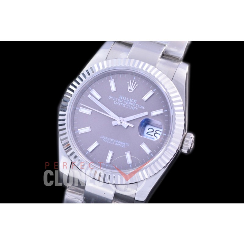 R36DJS-553 126234 SS/SS Fluted/Oyster 2019 Rhodium Grey Sticks A-2824