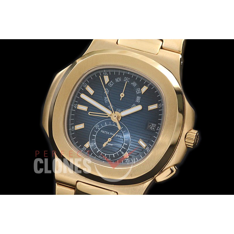 PPNTCC-123 Nautilus Calender Complications YG/YG Blue Sticks Asian Customized Movt 