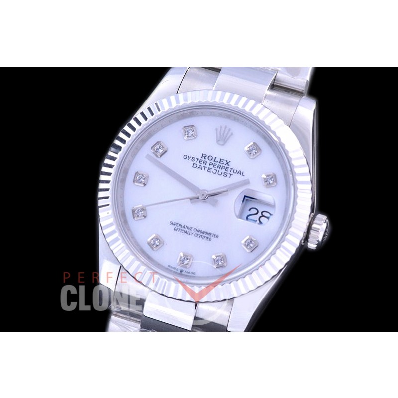 R36DJS-566 126234 SS/SS Fluted/Oyster 2019 MOP White Diamonds A-2824