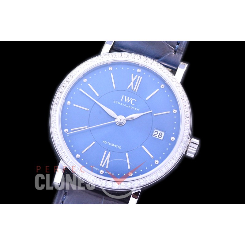 0 0 IWPTL-103 M+F Portofino 37 Automatic IW485111 SS/LE Blue A-35111 