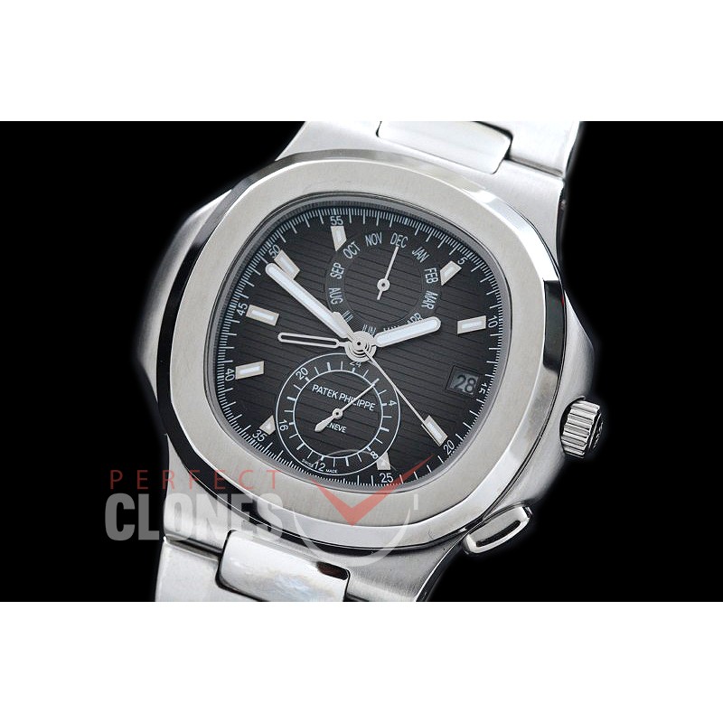 PPNTCC-102 Nautilus Calender Complications SS/SS Dark Grey Sticks Asian Customized Movt 