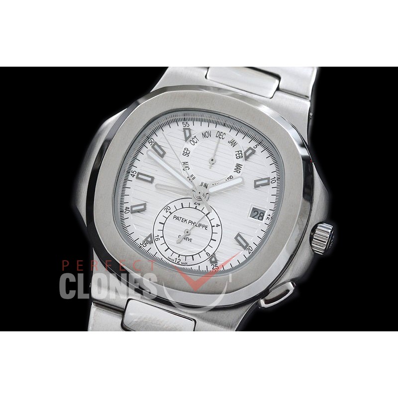 PPNTCC-101 Nautilus Calender Complications SS/SS White Sticks Asian Customized Movt 