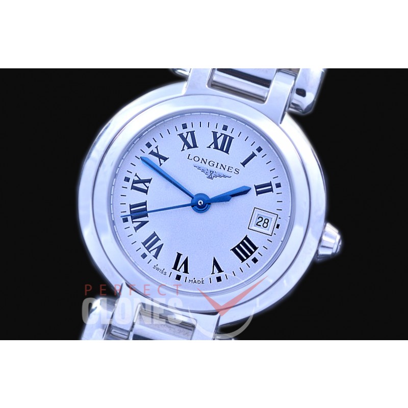 0 0 0 LG-PL-101 Prima Luna Ladies SS/SS White Roman Swiss Quartz 