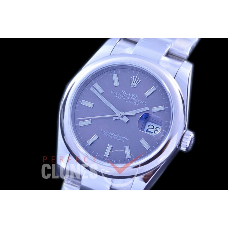 R36DJS-553S 126234 SS/SS Fluted/Oyster 2019 Dark Rhodium Grey Sticks A-2824