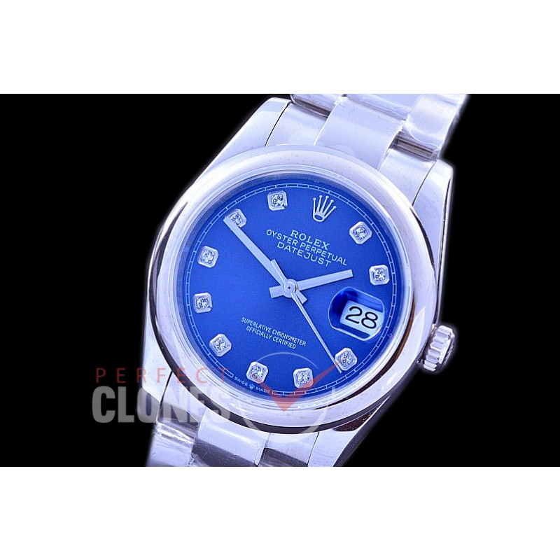 R36DJS-564S 126234 SS/SS Fluted/Oyster 2019 Blue Diamonds A-28