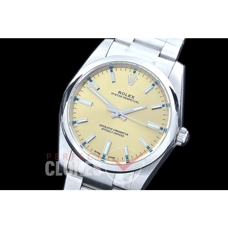 RLOY00503 ANF Ladies Osyter Perpetual 34mm 114200 SS/SS Champagne A-2824
