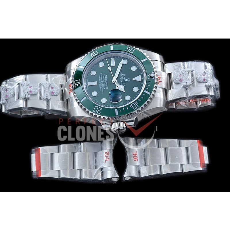 0 0 0 RLS-SP-026 GMF Skull Special Edition 904 Steel Submariner 116610LV SS/SS Green A-2836