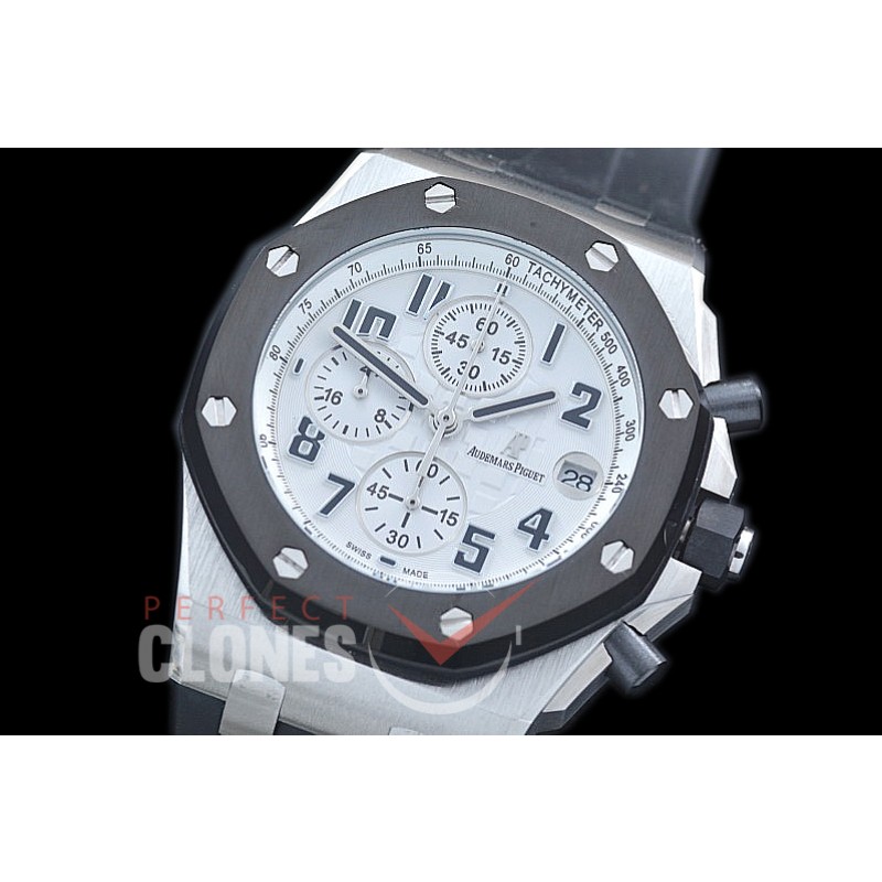 AP26400-951 Royal Oak Offshore Chronograph 26400 SS/RU White Seiko VK6 Quartz