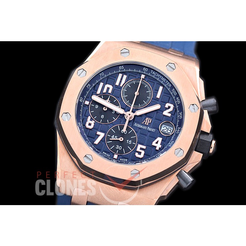 AP26400-983 Royal Oak Offshore Chronograph 26400 RG/RU BlueSeiko VK6 Quartz