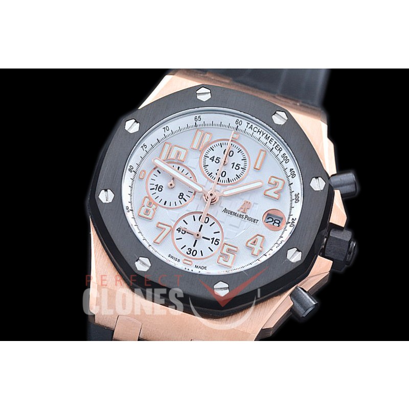 AP26400-971 Royal Oak Offshore Chronograph 26400 RG/RU White Seiko VK6 Quartz