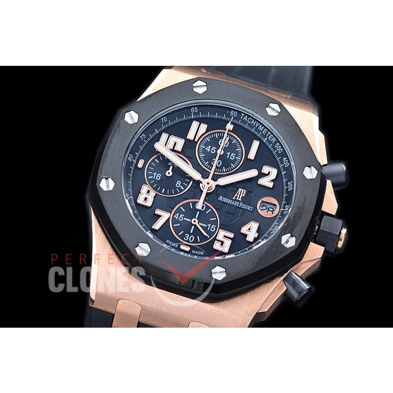 AP26400-972 Royal Oak Offshore Chronograph 26400 RG/RU Black Seiko VK6 Quartz