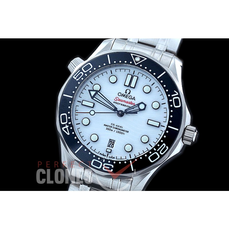 0 OM300M-006S 2018 Basel XF/VSF Seamaster Diver 300M SS/SS White Asian 2824 Mod 8800 