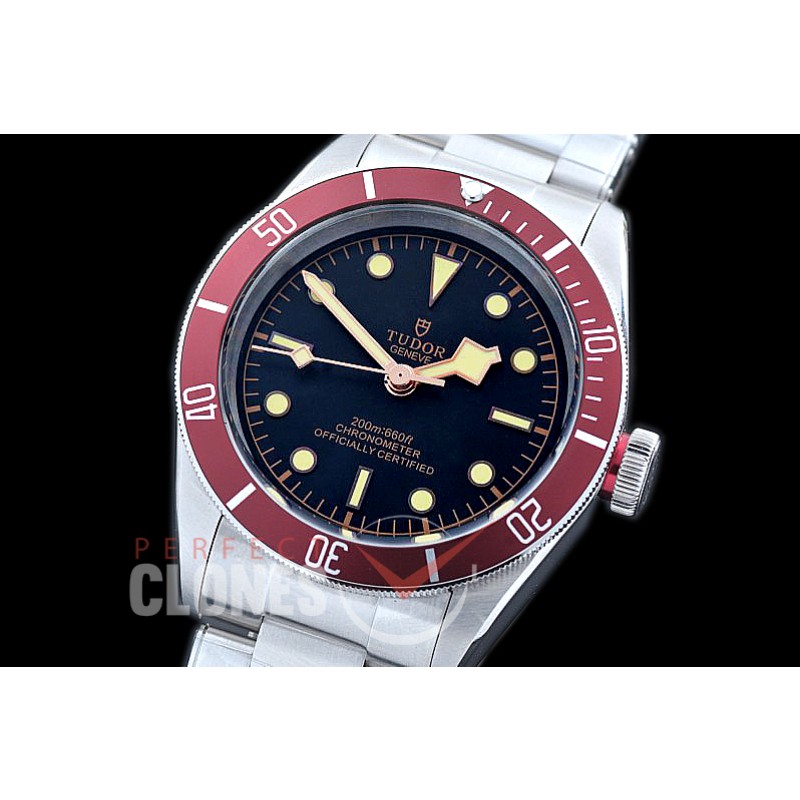 0 0 TU00151 Heritage Black Bay Shield 79230R SS/SS Black/Red Asian 2813 - Free Shipping 