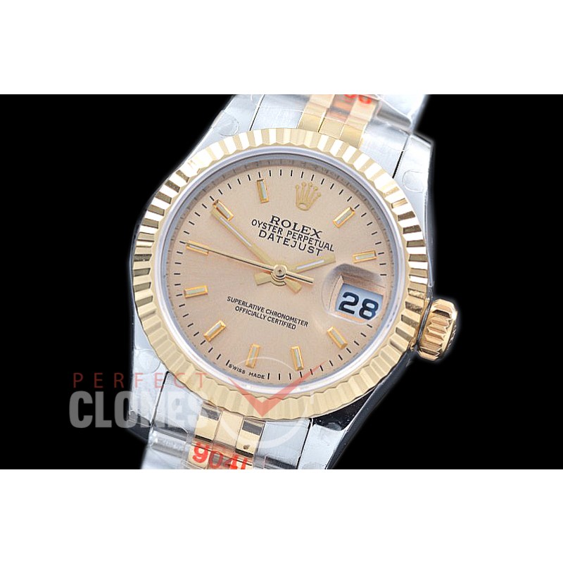 R26DJT-916 GMF 179173 SS/YG Fluted/Jubilee Gold Sticks Swiss 2671 904L Steel 