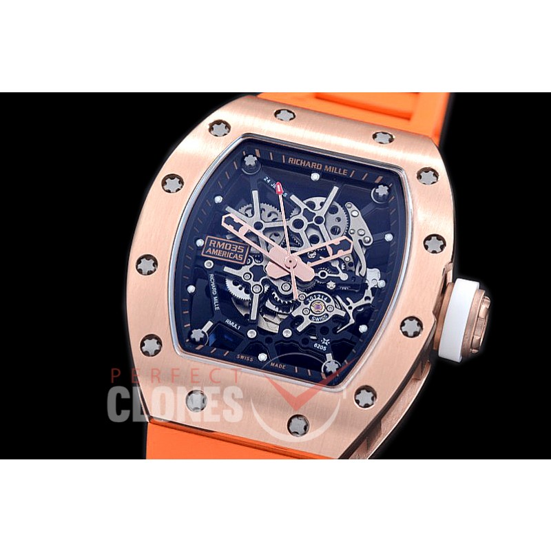 RM035-02-039C Rafal Nadal America Tourbilon Black RG/RU Skeleton Customized Movt