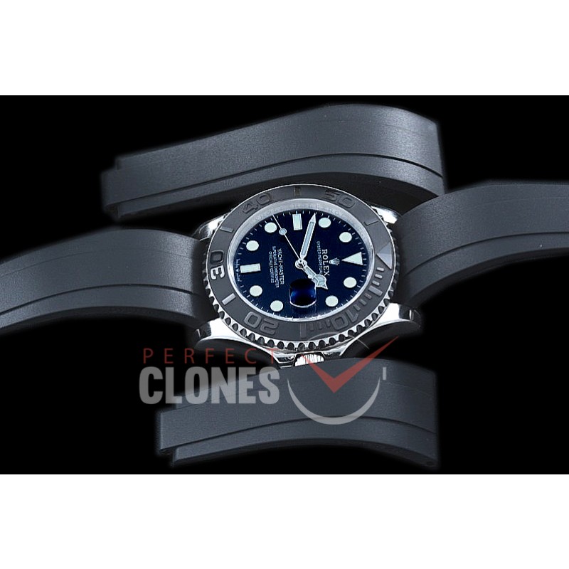 RYM-42-121R KSF 2019 Yachtmaster 42 226659 Men Oysterflex CER/SS/RU Black Asian 2836