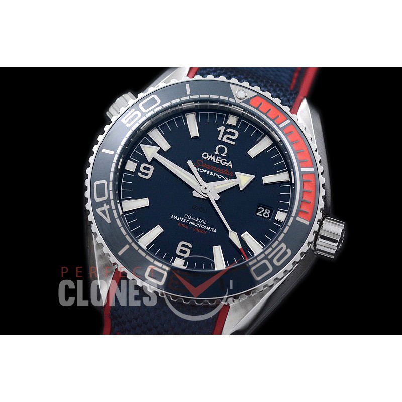 OMCPO435-206R 2018 Planet Ocean "Pyeongchang 2018" Limited Edition SS/RU Blue Asian 2824/8900