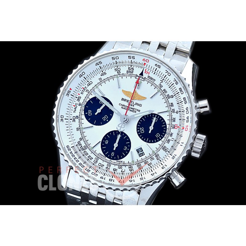 0 0 BLNB01-101 Navitimer B01 SS/LE White A-7750 28800