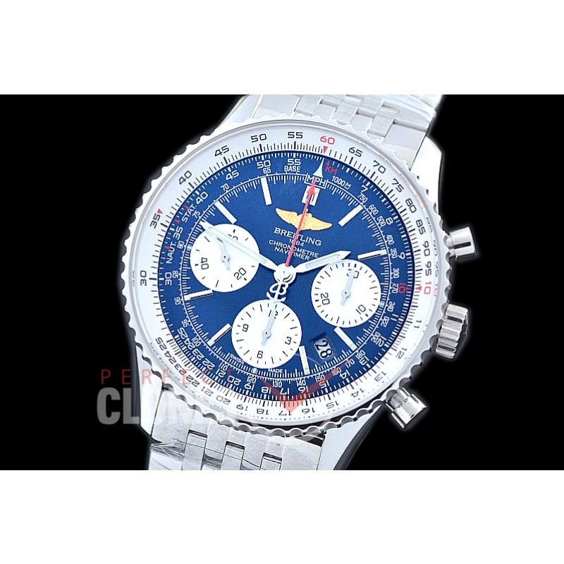0 0 BLNB01-103 Navitimer B01 SS/LE Blue A-7750 28800