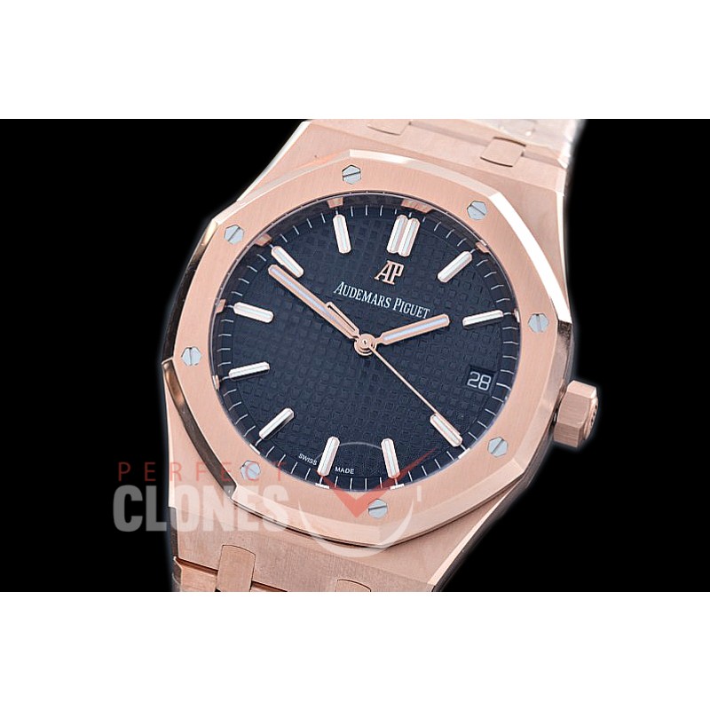 0 0 0 AP15500-122 OMF AP15500OR Royal Oak Automatic SS/SS Black Miyota Asian Clone Calibre 4302 28800bph