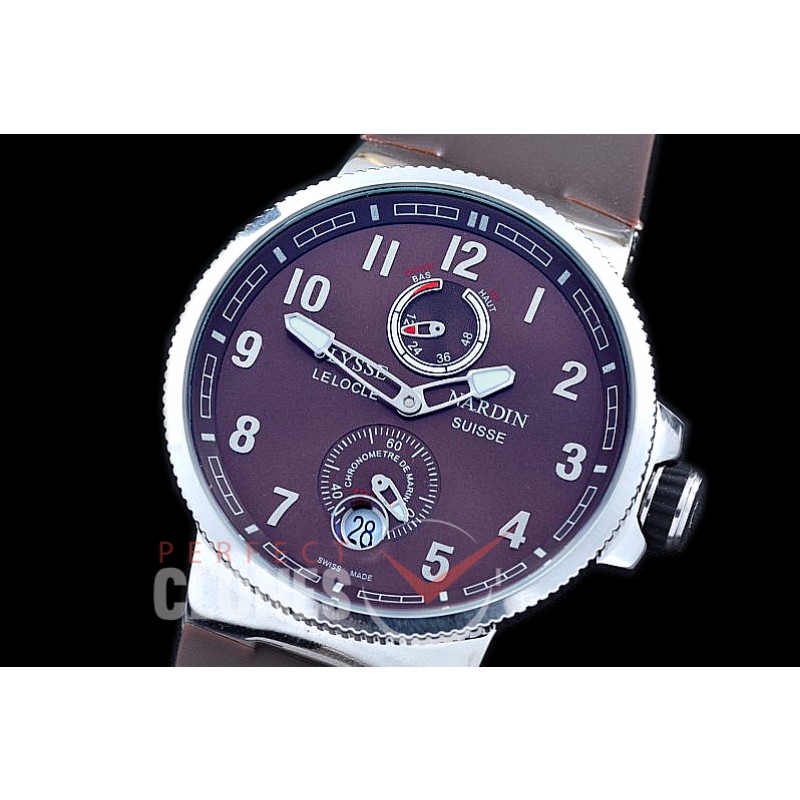 UNMM-115 Maxi Marine SS/RU Brown Numbers Asian PR Movt 