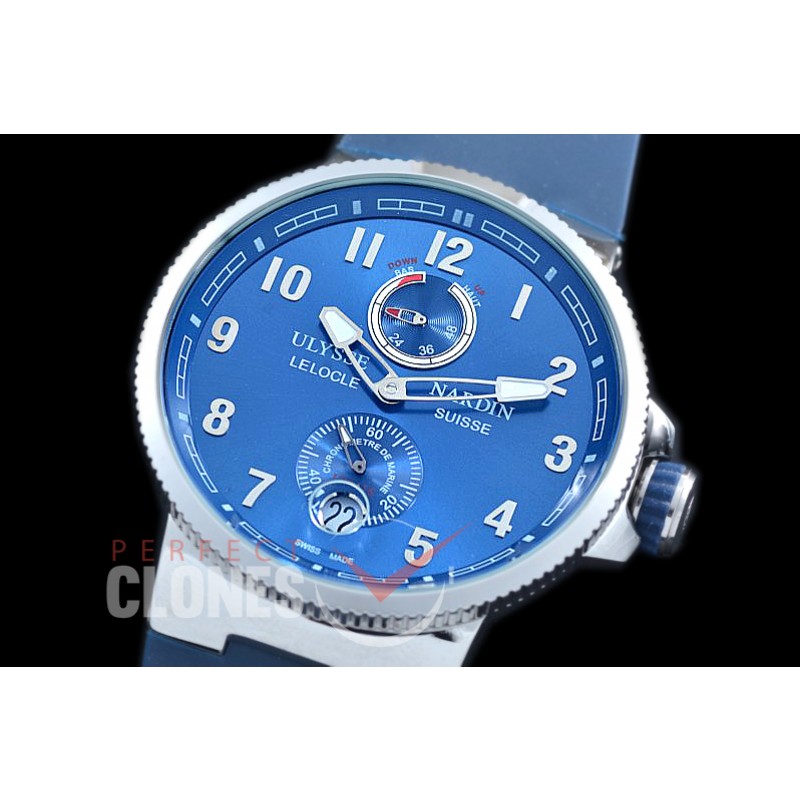 UNMM-114 Maxi Marine SS/RU Blue Numbers Asian PR Movt 
